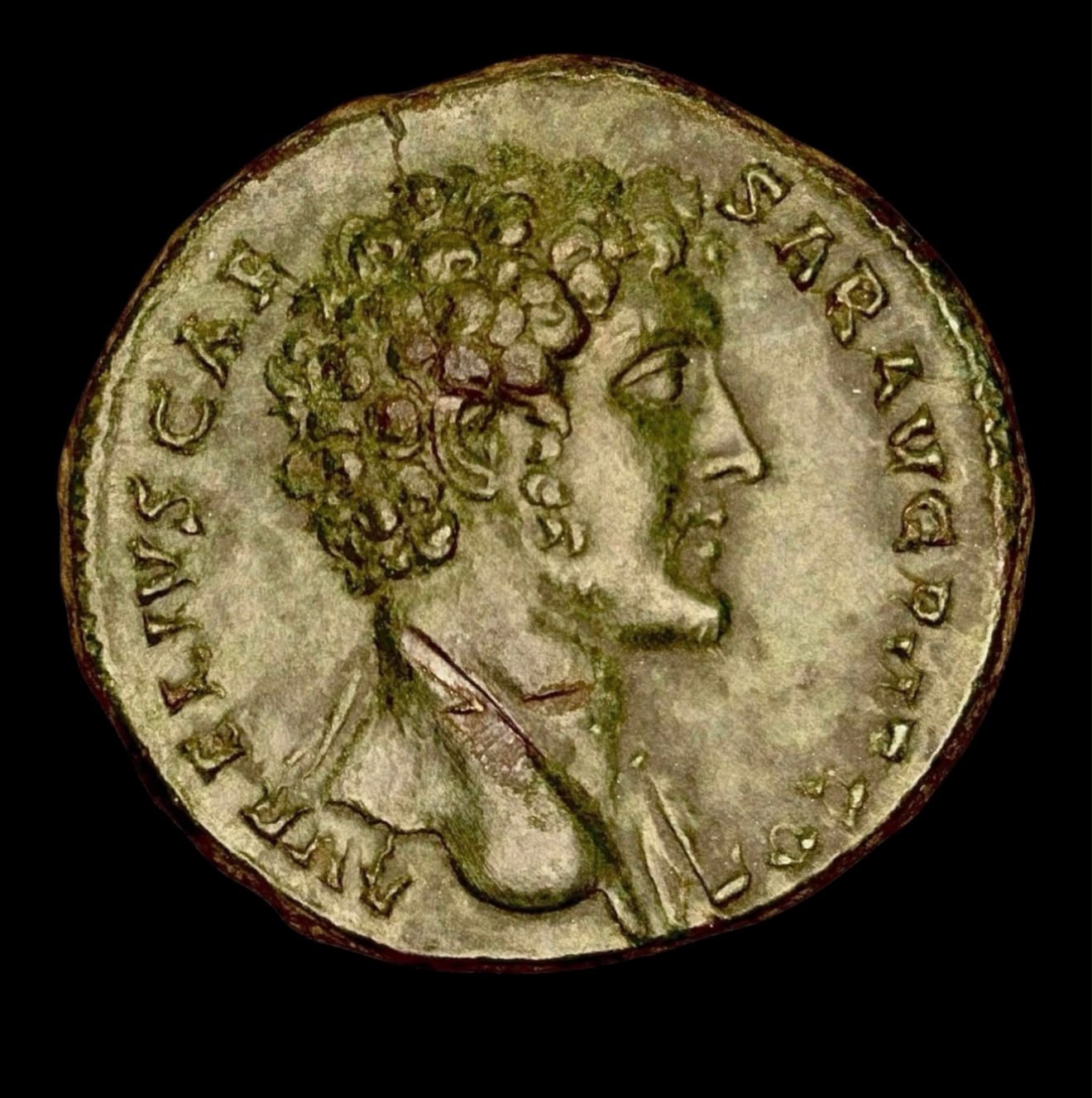 Ancient Roman bronze — Marcus Aurelius as Caesar